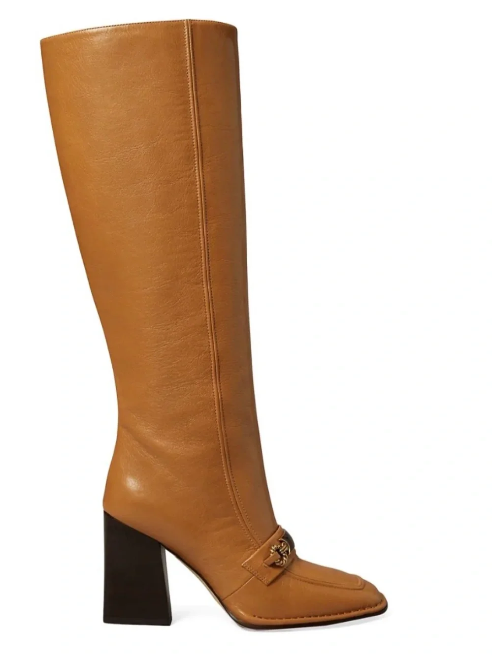 Tory Burch Perrine Goatskin Chain Riding Boots - Size 7